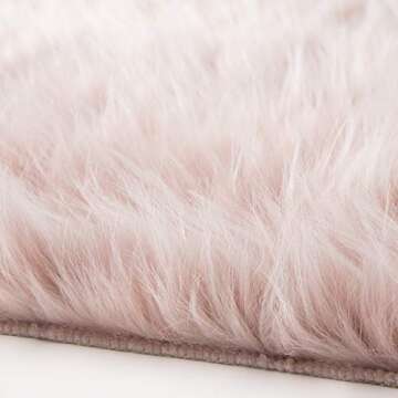 Ashler Faux Fur Area Rug Fluffy Carpet for All Rooms