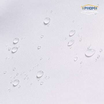 Uphome Extra Long White Shower Curtain with Black Tassel 72 x 84 Boho Fabric Bath Curtain Chic Vintage Cloth Shower Curtain Set with Hooks Heavy Duty Bathroom Decor