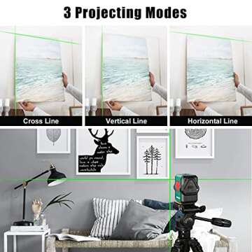 HYCHIKA 100Ft Self-Leveling Green Laser Level for Precision