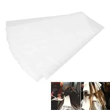 Hair Dye Paper, 100Pcs Professional Hair Coloring Sheet Hair Highlighting Strips Reusable Dyeing Separating Reusable Foils for Color Brush Mesh Wrap Bleach Foil Sheets for Salon Barber Hairdresser