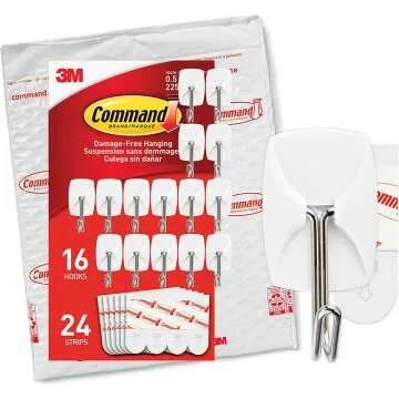 Damage-Free Wall Hooks with Adhesive Strips