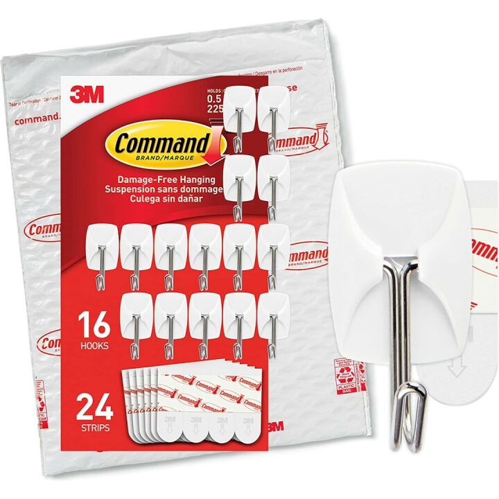 Damage-Free Wall Hooks with Adhesive Strips
