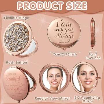 Thyle 12 Pcs Christian Gifts for Women Bible Verse Compact Makeup Mirror Compact Mirrors Inspiration...