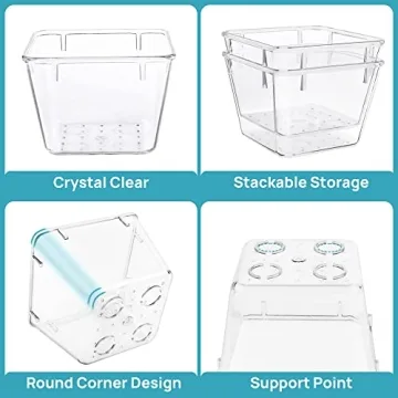 Vtopmart Clear Plastic Drawer Organizers Set - 4 Sizes