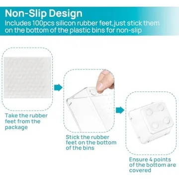 Vtopmart Clear Plastic Drawer Organizers Set - 4 Sizes