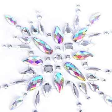 Xiangfeng 4 Pcs Rhinestone Pasties Crystal Nipple Sticker Mardi Gras Crystal Body Sticker Rhinestone Body Jewelry Stick On Women Bra Breast Pasties for Women Festivals Raves