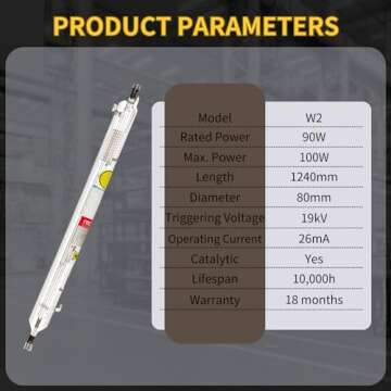 RECI CO2 Laser Tube 90W for Precision Engraving Cutting