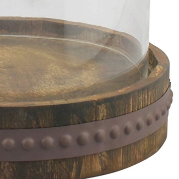 Stonebriar 12-Inch Rustic Glass Dome Cloche for Decor