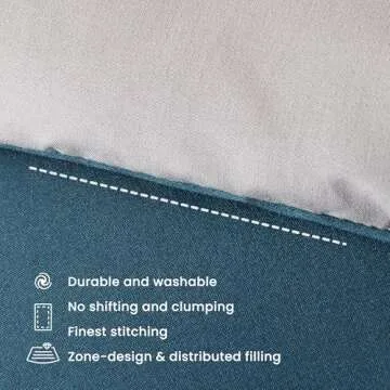 SLEEP ZONE Queen Comforter Duvet Insert, Down Alternative Reversible Comforter, Lightweight, Soft and Breathable Bedding All Season, A Side Teal + B Side Grey