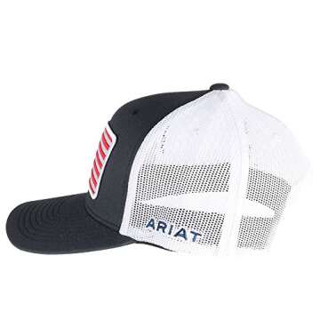 ARIAT Mens Navy Cap With Flag Patch Navy OS