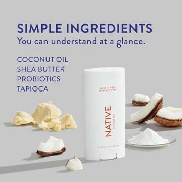Native Deodorant | Natural Deodorant for Men, Aluminum Free with Baking Soda, Probiotics, Coconut Oil and Shea Butter | Citrus & Herbal Musk