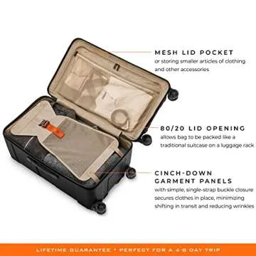 Briggs & Riley Torq Hardside Luggage, Stealth, Medium Trunk-Checked 28-Inch