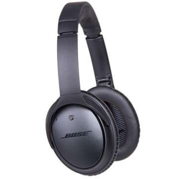 Bose QuietComfort 25 Acoustic Noise Cancelling Headphones for Apple Devices, Triple Black (Wired, 3.5mm)