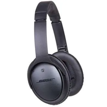 Bose QuietComfort 25 Acoustic Noise Cancelling Headphones for Apple Devices, Triple Black (Wired, 3.5mm)
