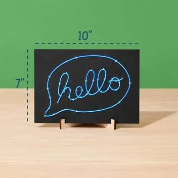 KiwiCo Light-Up Wire Art Kit - DIY Electroluminescent Signs, Fun Educational Science Craft for Kids | Includes EL Wires, Battery Packs, Design Templates, and Instructions | Make Your Own Neon Sign!