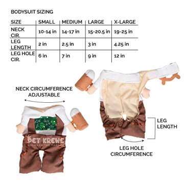 Pet Krewe Small German Oktoberfest Dog Costume - Barktoberfest Halloween Dog Costume - Perfect for C...