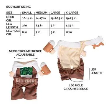 Pet Krewe Small German Oktoberfest Dog Costume - Barktoberfest Halloween Dog Costume - Perfect for C...