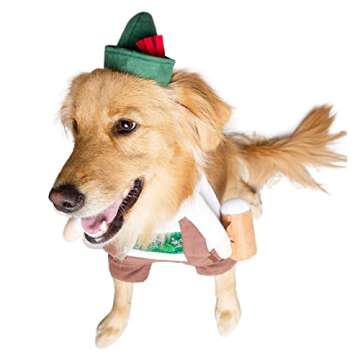 Pet Krewe Small German Oktoberfest Dog Costume - Barktoberfest Halloween Dog Costume - Perfect for Christmas Holiday, Halloween, Parties, Photoshoots, Gifts for Dog Lovers