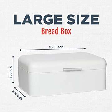 Culinary Couture Extra Large Bread Box - Stylish and Functional Kitchen Storage Solution