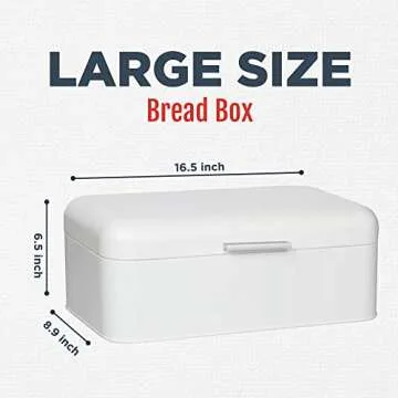 Culinary Couture Extra Large Bread Box - Stylish and Functional Kitchen Storage Solution