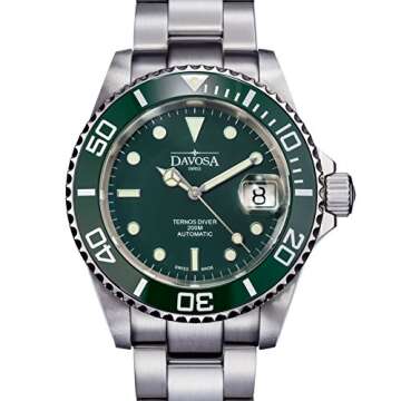 Davosa Swiss Made Dive Watch for Men - Ternos Ceramic Professional Automatic Watch with Analog Displ...