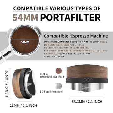 Coosigar Coffee Distributor - Adjustable Depth Tool