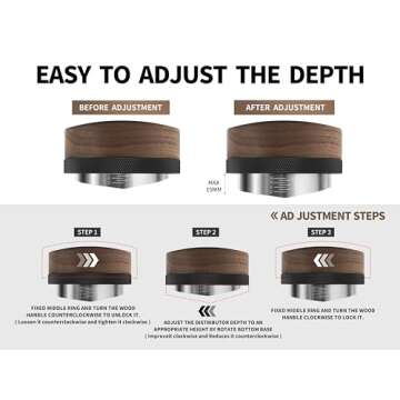 Coosigar Coffee Distributor - Adjustable Depth Tool