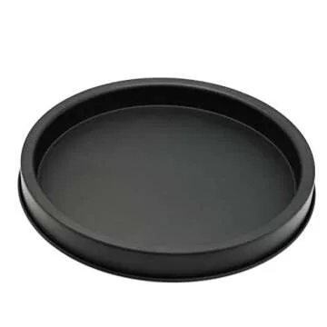 Elegant Black Round Serving Tray - Modern Farmhouse Home Decorations, Multipurpose Ottoman Tray, Perfect for Coffee Table Centerpieces