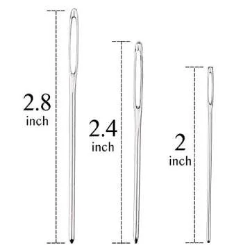 Large Eye Blunt Sewing Needles - 9 Pcs Tapestry Stainless Steel Yarn Knitting Needles 2'', 2.3'', 2.7'' for Crochet Projects