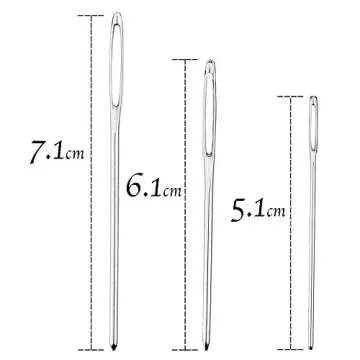 Large Eye Blunt Sewing Needles - 9 Pcs Tapestry Stainless Steel Yarn Knitting Needles 2'', 2.3'', 2.7'' for Crochet Projects