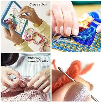 Large Eye Blunt Sewing Needles - 9 Pcs Tapestry Stainless Steel Yarn Knitting Needles 2'', 2.3'', 2.7'' for Crochet Projects