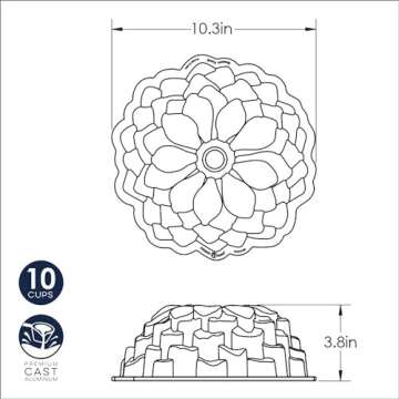 Nordic Ware Blossom Bundt Pan ,Toffee