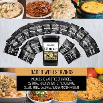 Emergency Meal Entrées - 120 Servings, 25-Year Shelf Life