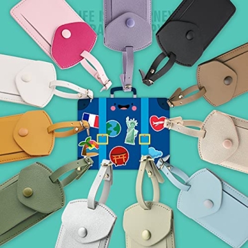 Kevancho Leather Smart Luggage Tags - Stylish and Durable