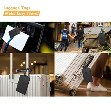 Kevancho Leather Smart Luggage Tags - Stylish and Durable