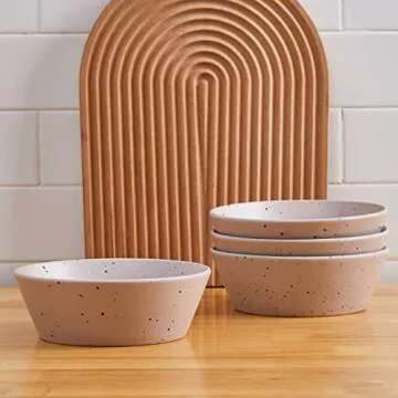 Stone Lain Jade Stoneware Dinnerware 16-Piece Service for 4, Taupe