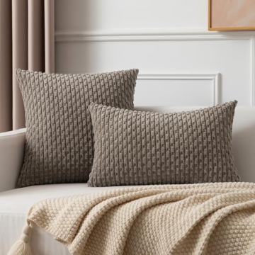 Soft Corduroy Throw Pillow Covers for Elegant Decor