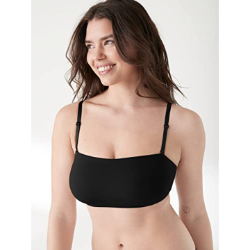 True & Co Women's Convertible Bandeau Bra Comfort & Support