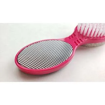 4 in 1 The Pedi Care Stick 4 Sided Pedicure Paddle Metal File and Emery Board Tool with Pumice Stone for Feet by DreamCut