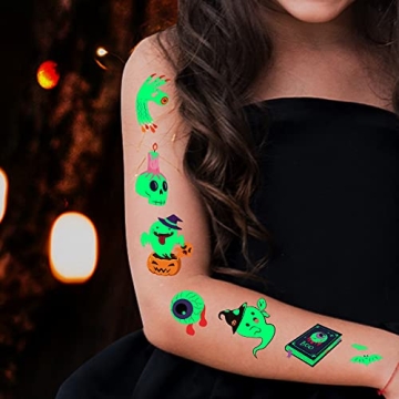 360 Halloween Luminous Temporary Tattoos for Kids