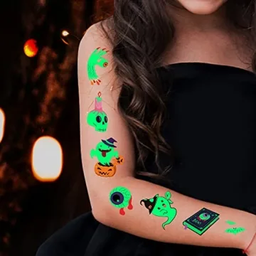 360 Halloween Luminous Temporary Tattoos for Kids