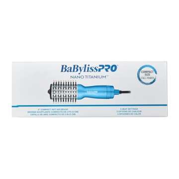 BaBylissPRO Nano Titanium 2 Inch Compact Hot Air Brush for Effortless Styling