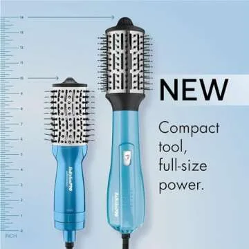 BaBylissPRO Nano Titanium Compact Hot Air Brush for Stylish Hair