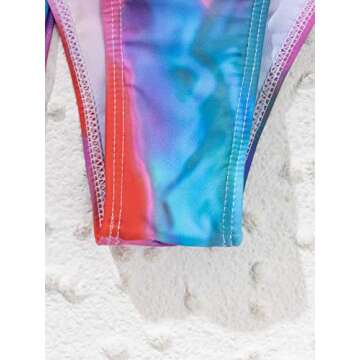 SOLY HUX Women's Halter Triangle Bikini Bathing Suits with Cover Up 3 Piece Swimsuits Multicoloured S