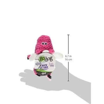 Durable goDog Flying Pig Checkers with Chew Guard