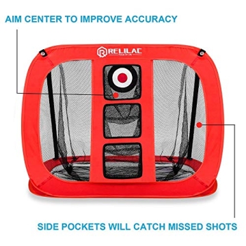 RELILAC Pop Up Golf Chipping Net - Indoor/Outdoor Golfing Target Accessories for Backyard Accuracy and Swing Practice - Great Gifts for Men, Dad, Husband, Women, Kid, Golfers