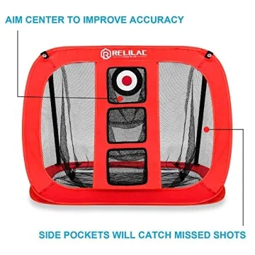 RELILAC Pop Up Golf Chipping Net - Indoor/Outdoor Golfing Target Accessories for Backyard Accuracy and Swing Practice - Great Gifts for Men, Dad, Husband, Women, Kid, Golfers