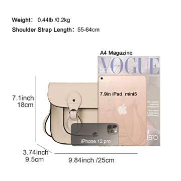 Gladdon Small Messenger Bag for Women Vegan Leather Crossbody Bags Travel Satchel Shoulder Purses Be...