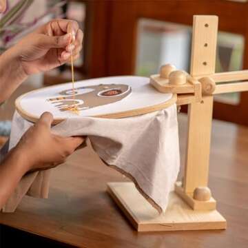 Woodmate Desktop Embroidery Hoop Stand - Ergonomic Comfort