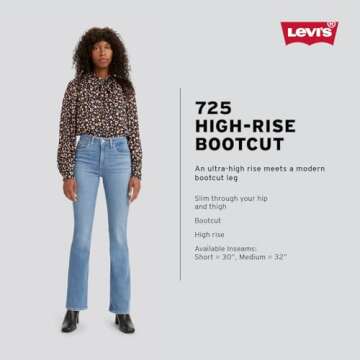 Levi's Women's 725 High Rise Bootcut Jeans (Also Available in Plus), Total Freedom, 26 Regular